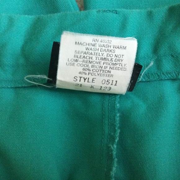 Vintage Southern Lady Teal/Turquoise/Green High Rise Pants - Sz 11/12 - Picture 12 of 12